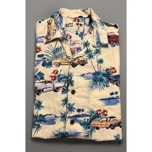 KOKO Island Hawaiian Shirt Men's XL Short Sleeves Casual Button Up Graphic Print